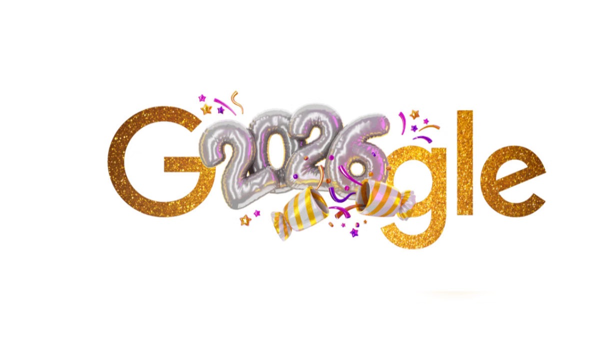 Google डूडल,  New Year Eve Doodle,  नया साल 2026,  Google animation,  साल का काउंटडाउन,  Google special doodle,  डिजिटल जश्न,  New Year celebration online